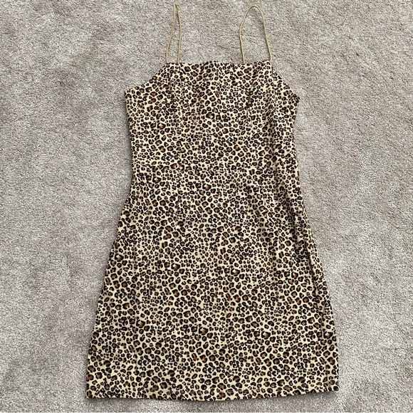 Leopard Print Mini Dress - Picture 2 of 4